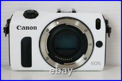 Canon EOS M 18.0MP Digital Camera White Body Mirrorless withCharger Battery