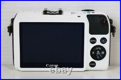 Canon EOS M 18.0MP Digital Camera White Body Mirrorless withCharger Battery
