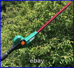 Cordless Pole Hedge Trimmer Cutter 18 volt Lithium Ion Battery Extends to 2.12m