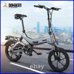 DOHIKER Folding Electric Bike Power Assist Bicycle E-Bike 36V 250W 25km/h 16Inch