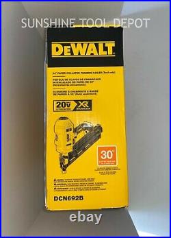 DeWalt DCN692B 20V MAX Cordless 30° Paper Collated Framing Nailer