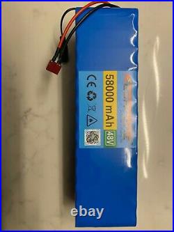 Ebike Battery Pack 48v 58ah lithium ion battery 1000w bike Scooter & charger
