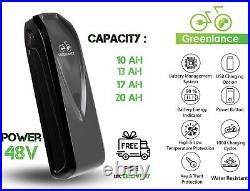 Ebike Battery for Electric Bike 17AH 48V 1000W Lithium ion E bike Battery Pack