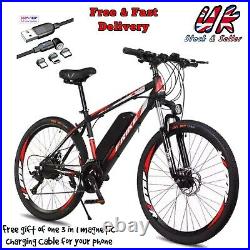 Electric Bikes Mountain Bike 26 Suspension E-Bikes UK 350W 36V Bicycle 35km/h