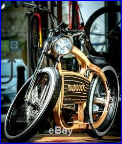 Electric Cruiser Bike 1000w handmade in UK, CNC birch plywood Retro style eBike