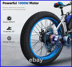Electric Mountain Bike 1000W Fat Tyre 48v 17Ah 7speed Orange Colour