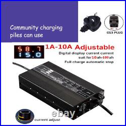 Fast Charge Li-ion LiPo Lifepo4 Lithium Battery Charger Curren Adjust 10A SUK