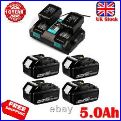 For Makita 18V 5Ah Lithium-ion LXT BL1830 BL1850 BL1860 Charger / Battery Newest