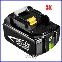 For Makita BL1850 5.0AH 18V LXT Lithium Ion Battery & Charger DC18RC BL1860 LED