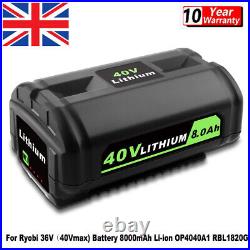 For Ryobi OP40602 40V Lithium-ion 8.0 Ah High Capacity Battery OP4040 OP4026 UK