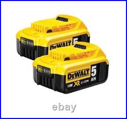 Genuine Dewalt DCB184 5.0ah 18v XR Lithium Ion Li-Ion Battery Twin Pack