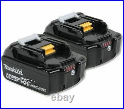 Genuine Makita BL1850B 18v 5.0Ah Li-ion LXT Battery Pack of 2