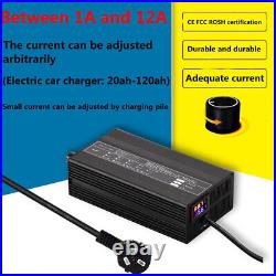 Lifepo4 Li-ion Lithium Battery Charger Fast Charger Curren Adjust 12A 8A