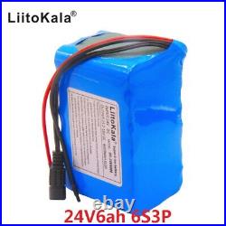 LiitoKala 24V 6AH Li-ion Battery For EBike Electric Scooter Bicycle with Charger