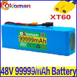 Lithium 48v 99.999ah Ebike Battery 1000w Pack High Power + Charger Ebike Ion Bat