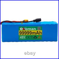 Lithium 48v 99.999ah Ebike Battery 1000w Pack High Power + Charger Ebike Ion Bat