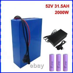 Lithium Ion Li-ion Battery 52V 30AH Rechargeable Electric E Bike Bicycle Scooter