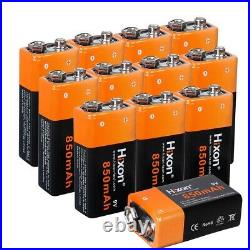 Lot 9V 850mAh Li-ion Rechargeable Batteries & 9-Volt Lithium Charger