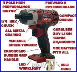 Lumberjack Cordless 20V Impact Driver 150Nm with Lithium Ion Technology