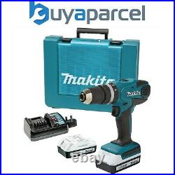 Makita 18v Lithium ion Cordless Combi Hammer Drill with 2 Batteries HP457DWE