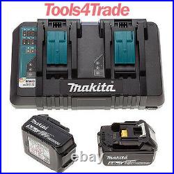 Makita BL1850 18V 2 x LXT 5.0Ah Lithium-Ion Batteries + DC18RD Dual Port Charger