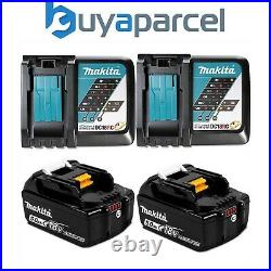 Makita BL1850 18v 2x LXT 5.0ah Lithium Batteries + DC18RC Dual Pack Fast Charger