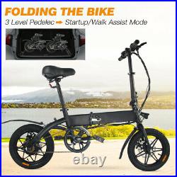 Megawheels 14'' Folding MTB Electric Bike 25KM/H Cycling Moped E-Bike Up to 50KM