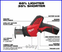Milwaukee 2499-25 M12 12V Lithium-Ion Combo Kit (5-Tool) Drill Impact 2X Battery