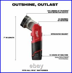 Milwaukee 2499-25 M12 12V Lithium-Ion Combo Kit (5-Tool) Drill Impact 2X Battery