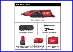 Milwaukee M12 Cordless Rotary Tool Kit 12 Volt Lithium-Ion Dremel Compatible 12V