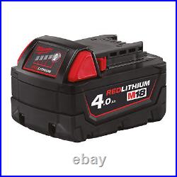 Milwaukee M18B4 4.0Ah Red Lithium-Ion Battery Twin Pack