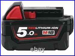 Milwaukee M18B5X2 Pack of Two M18 18v Red Lithium-Ion Battery 5.0ah