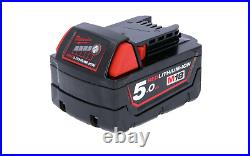 Milwaukee M18B5 Red Lithium-Ion 18V 5Ah Batteries Twin Pack