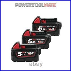 Milwaukee M18B5 Triple Pack Red Lithium-Ion 5Ah Genuine Batteries