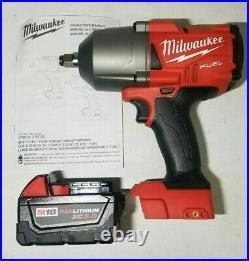 Milwaukee M18 FUEL 1/2 High Torque 1400 ft-lb Impact Wrench with5.0 Bat #2767-20B
