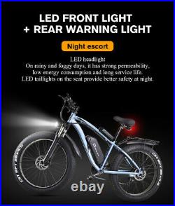 New 26 ebike Electric 1000w 48v Fat tire Bicycle Mountain ebike Moped Adults