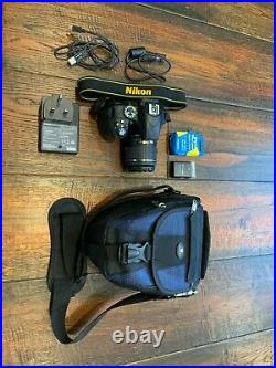 Nikon D3300 DSLR Camera with AF-P DX 18-55 VR Lens + Spare Batteries + Carry Bag