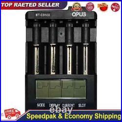 OPUS BT-C3100 V2.2 Universal Four Slots Smart Rechargeable Battery Charger