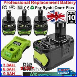 P108 Battery For Ryobi RB18L50 ONE+ Plus RB18L40 P104 P102 18V 9.0Ah Lithium Ion