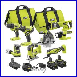 RYOBI 8-Tool Combo Kit 18V Lithium-Ion Cordless Batter/Charger/Bag Included