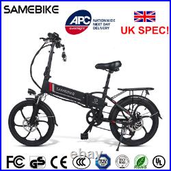 Samebike 20 UPGRADED Version II 350W Black Folding Electric Bike 20LVXD30 eBike