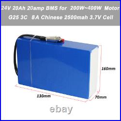 Scooter Battery 24V 20Ah Lithium Ion EBike Battery for 24V 250W 350W Battery