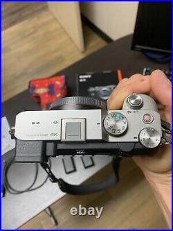 Sony Alpha a7C 24.2MP Mirrorless Camera Silver + 3 Batteries, Case, Charger
