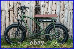 The Cruiser Retro 250w Electric E Bike Chunky Tyre Front and Rear Light