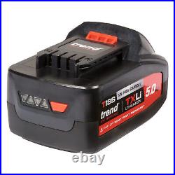 Trend T18S/BA5A T18S 18V 5Ah Txli Lithium Battery Twin Pack + 6.0ah Fast Charger