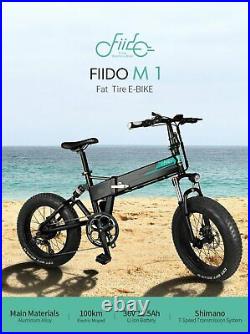 UK STOCK! Fiido M1 Moped Folding Electric Bike 20 In Fat Tires 250W 7 Speeds